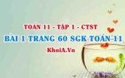 Bài 1 trang 60 SGK Toán 11 Tập 1 Chân trời sáng tạo